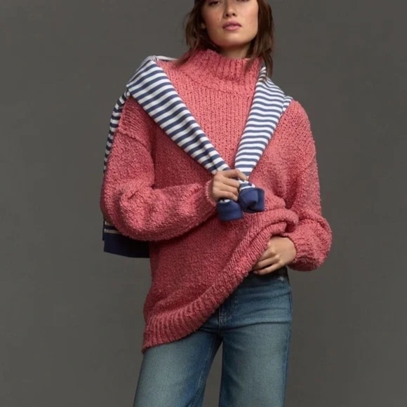 NWT Anthropologie The Need It Oversized Mock Neck Sweater Size M - Picture 3 of 12